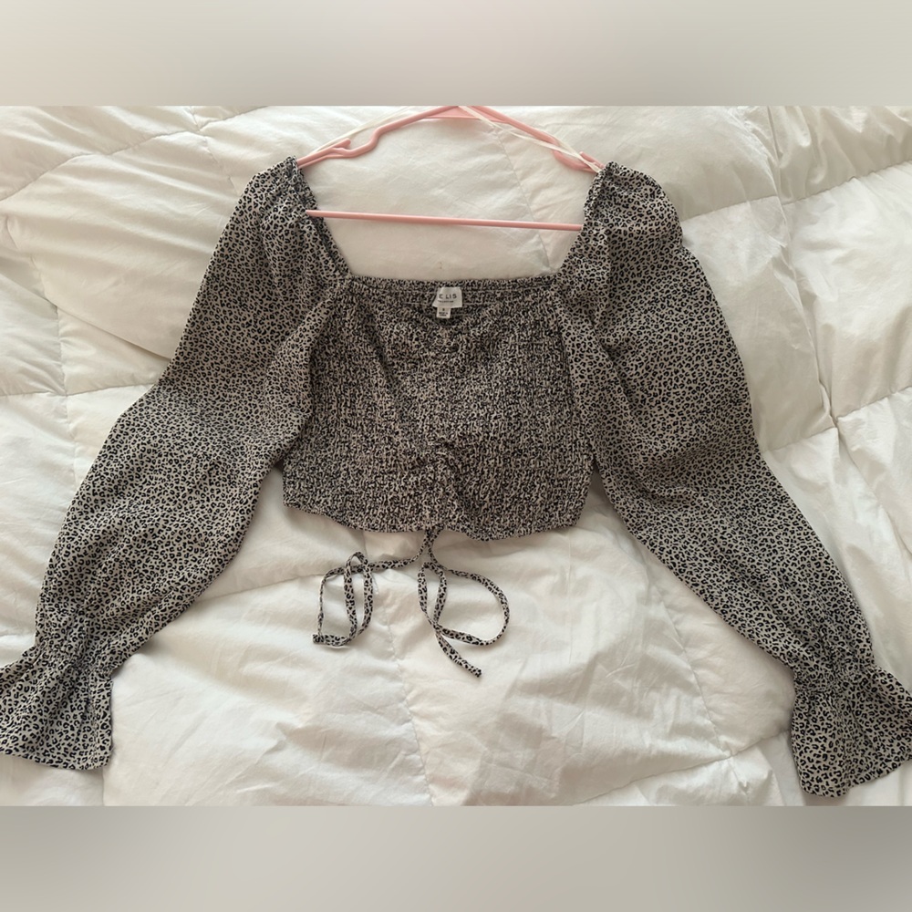 Boutique Cheetah Crop Top Size Small